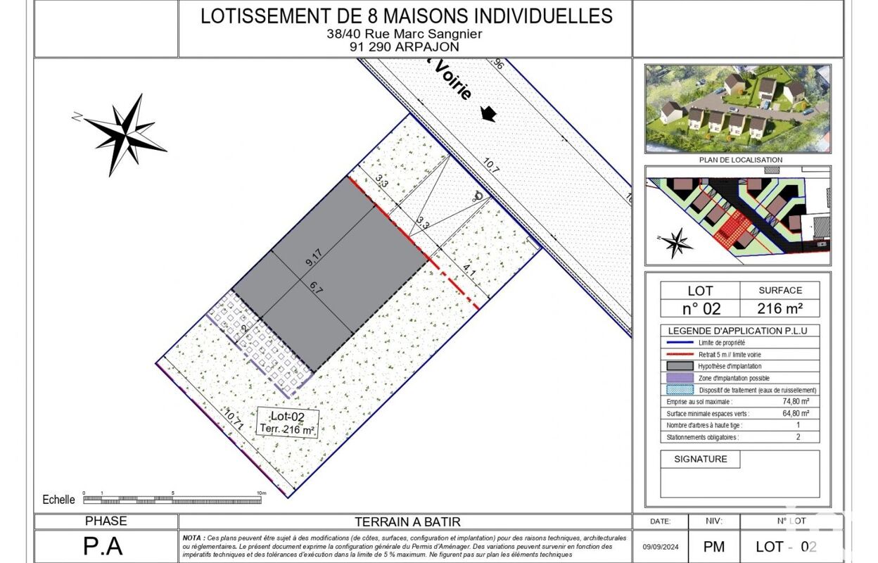 terrain  pièces 216 m2 à vendre à Arpajon (91290)