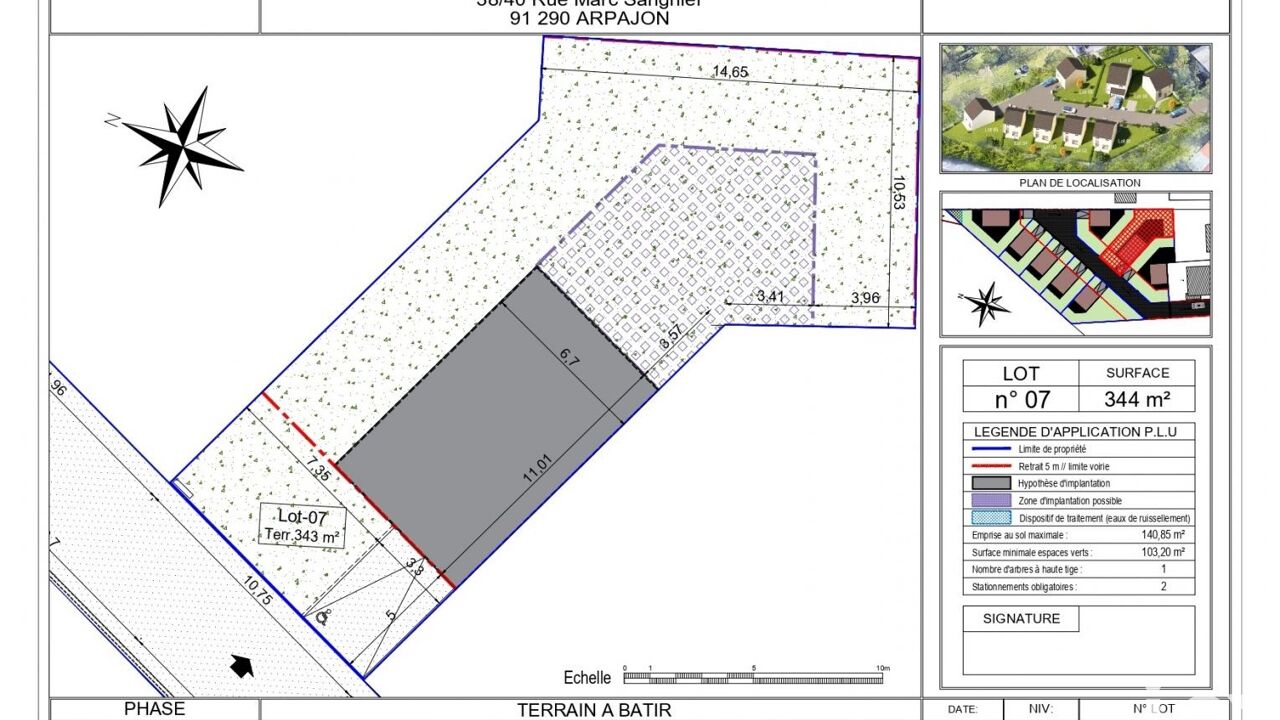 terrain  pièces 343 m2 à vendre à Arpajon (91290)