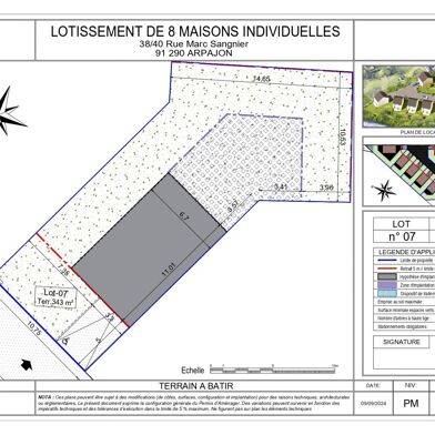 Terrain 343 m²