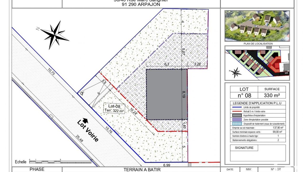 terrain  pièces 322 m2 à vendre à Arpajon (91290)