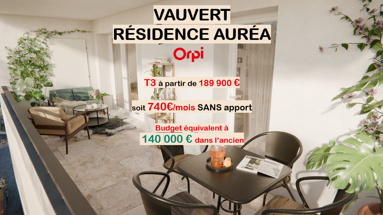 appartement 3 pièces 65 m2 à vendre à Vauvert (30600)