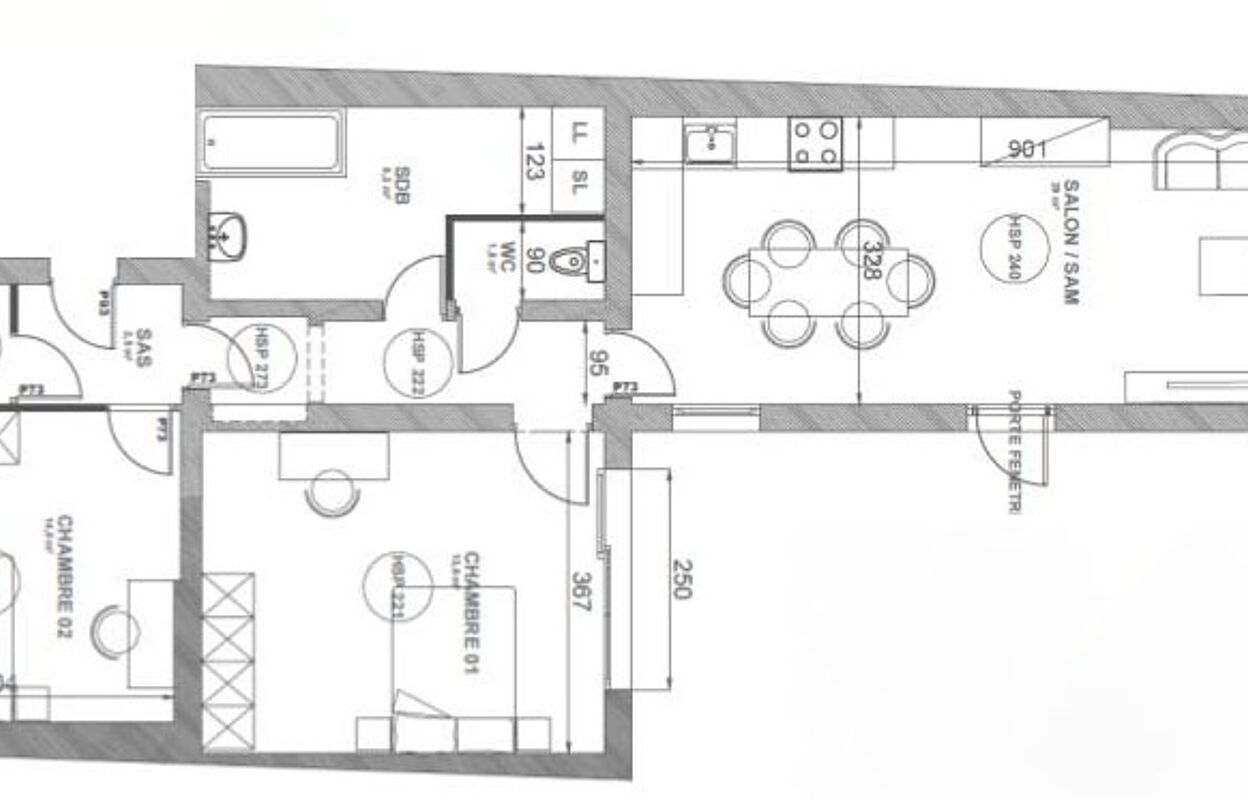 appartement 3 pièces 73 m2 à vendre à Loos (59120)