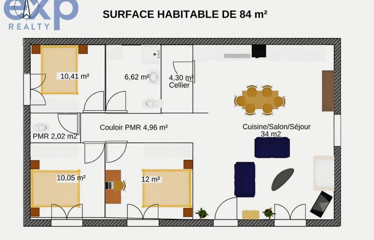 maison 4 pièces 84 m2 à vendre à Cadillac (33410)