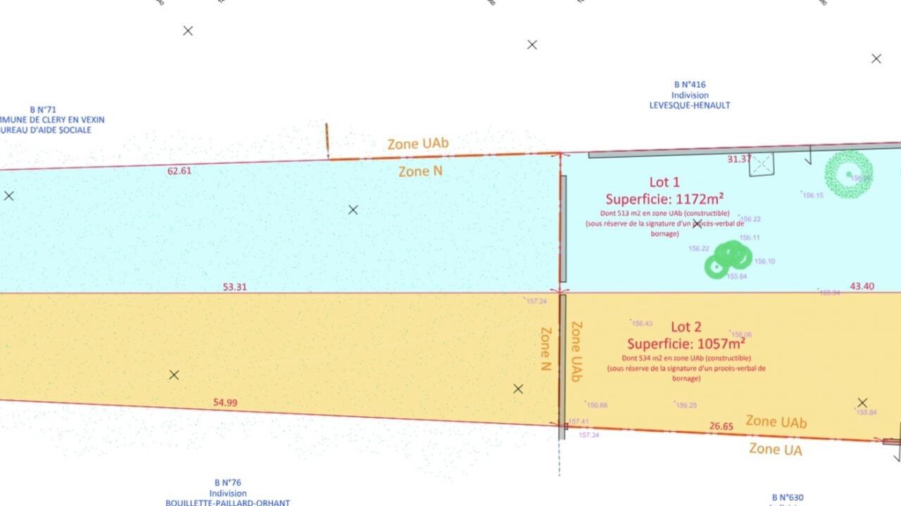 terrain  pièces 1172 m2 à vendre à Cléry-en-Vexin (95420)