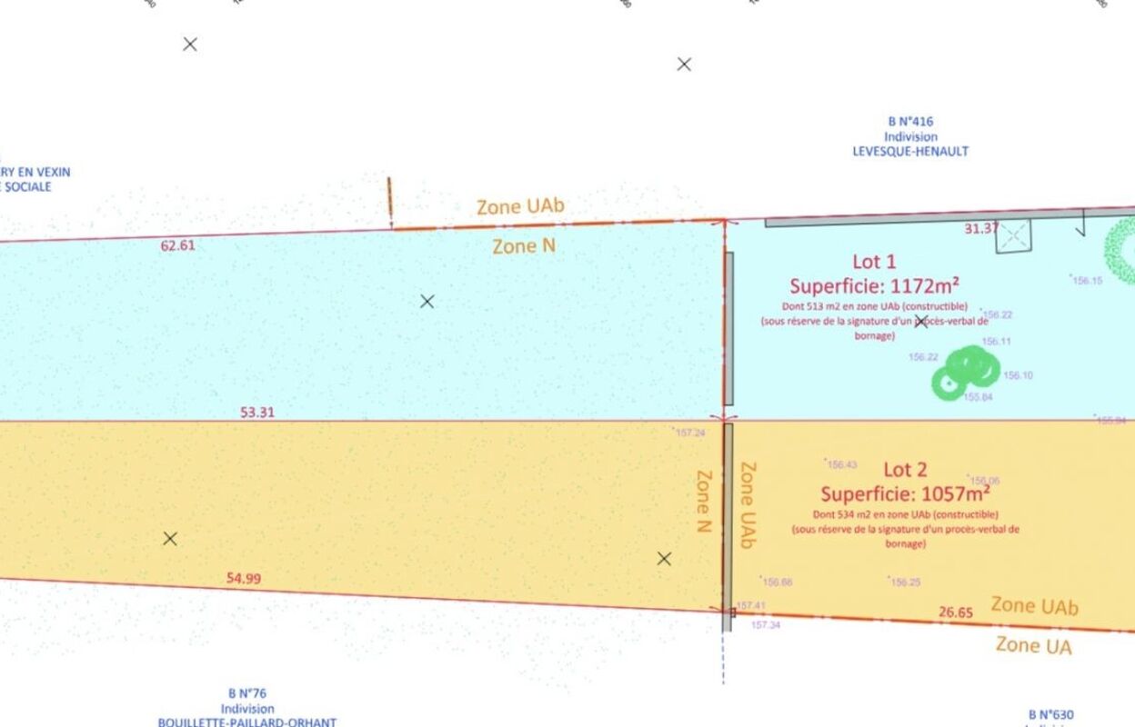 terrain  pièces 1172 m2 à vendre à Cléry-en-Vexin (95420)