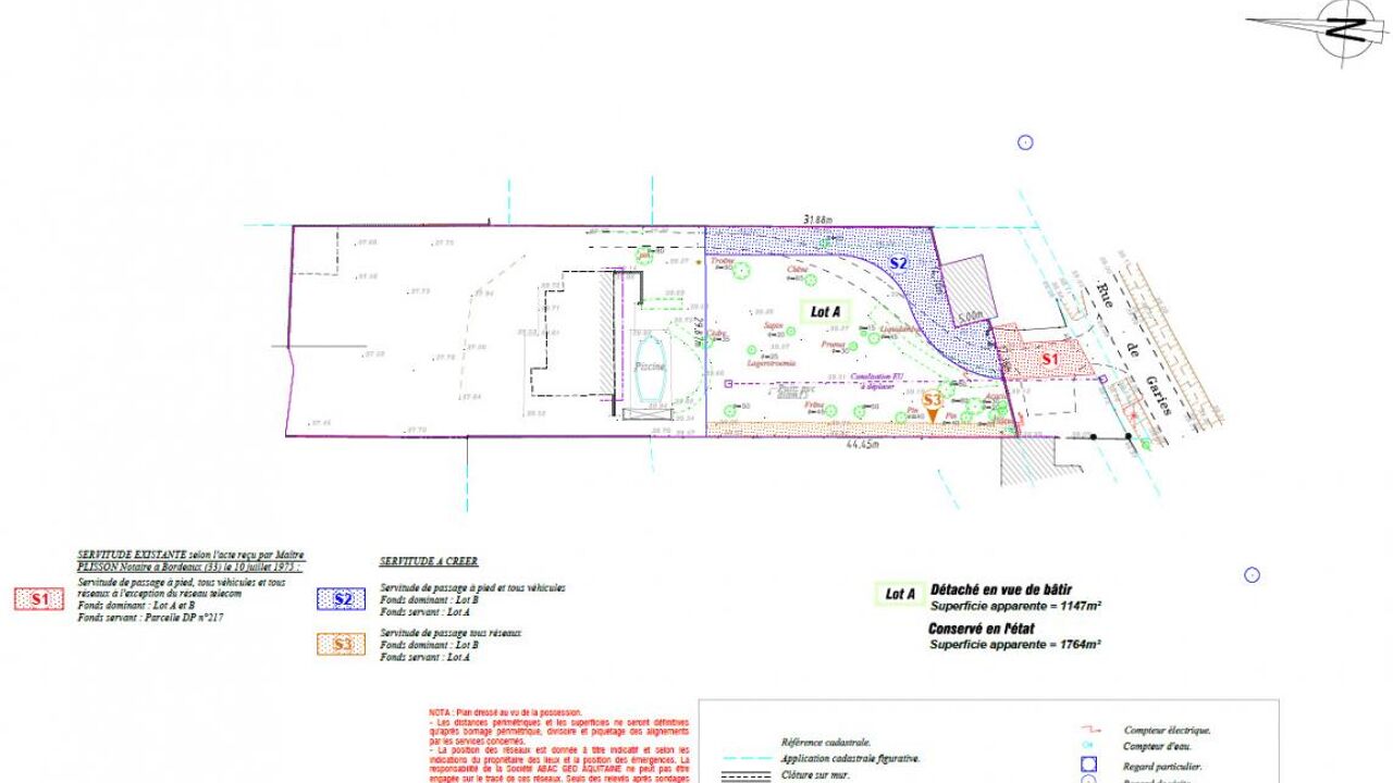 terrain 1147 m2 à construire à Mérignac (33700)