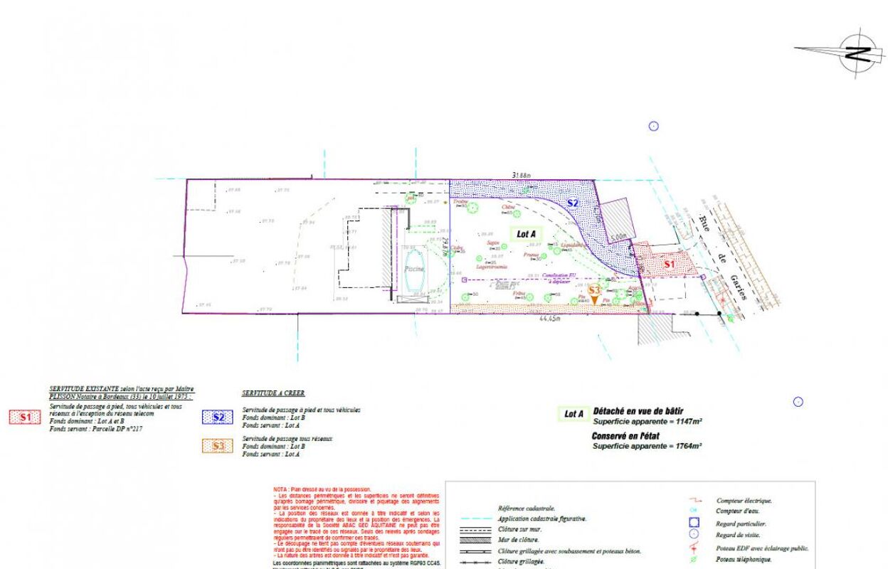 terrain 1147 m2 à construire à Mérignac (33700)