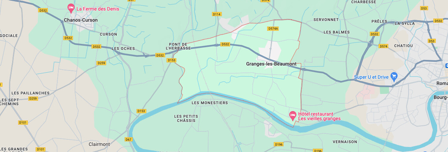 Terrain 1303 m² à construire Granges-les-Beaumont (26600)