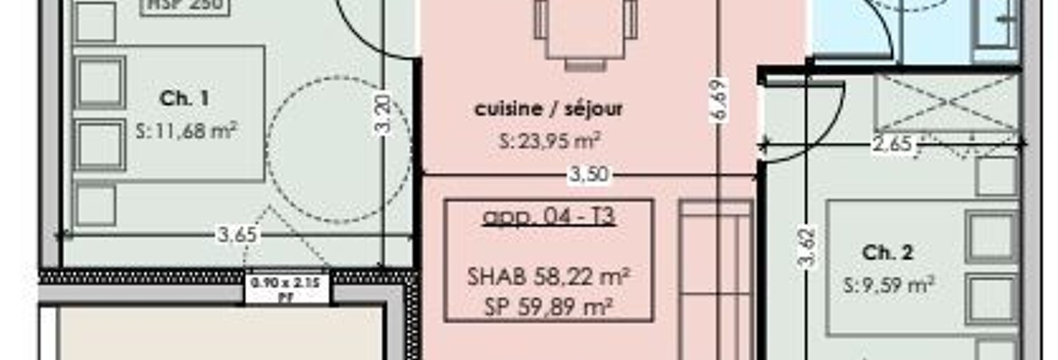 Appartement 3 Pièces 60 m² à vendre à Plouzané (29280)