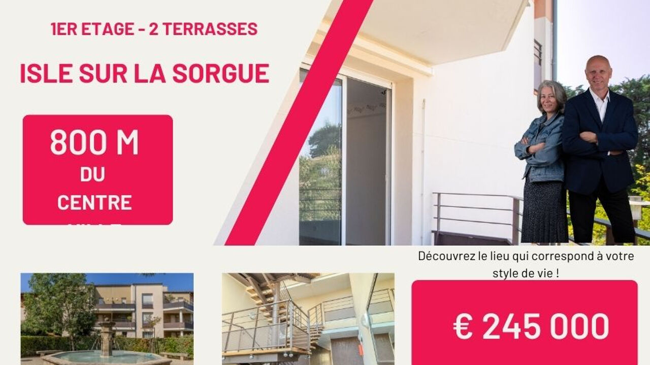 appartement 3 pièces 54 m2 à vendre à L'Isle-sur-la-Sorgue (84800)