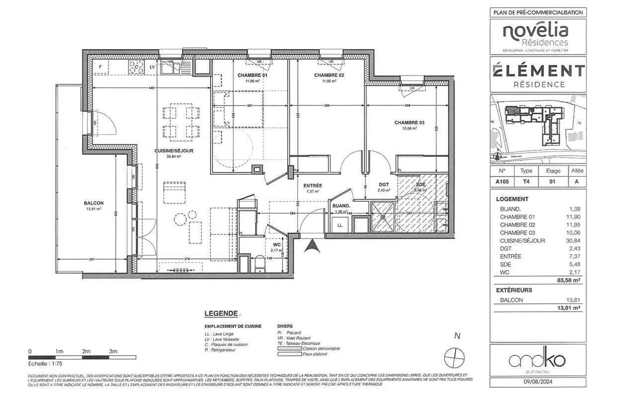 appartement 4 pièces 83 m2 à vendre à Embrun (05200)