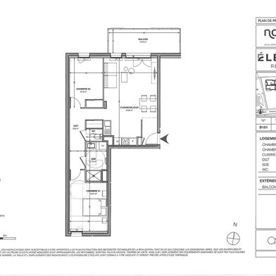 Appartement 3 pièces 65 m²