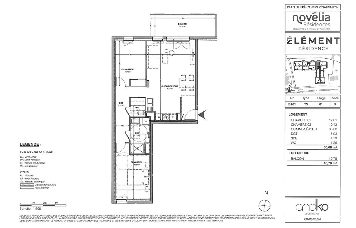 appartement 3 pièces 65 m2 à vendre à Embrun (05200)