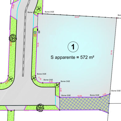 Terrain à construire 572 m²