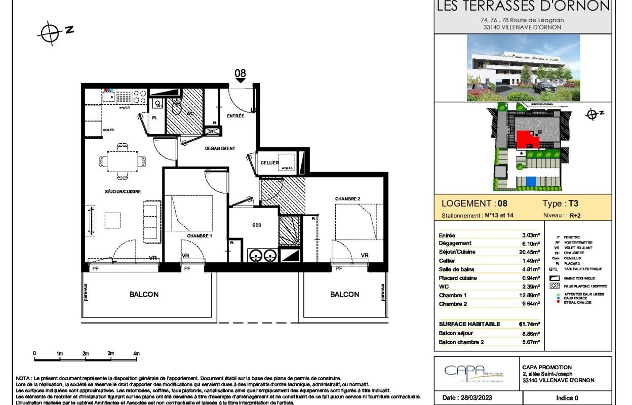 appartement 3 pièces 61 m2 à vendre à Villenave-d'Ornon (33140)