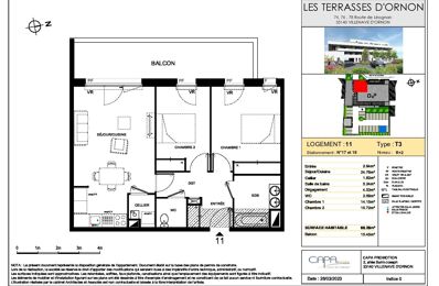 appartement 3 pièces 66 m2 à vendre à Villenave-d'Ornon (33140)