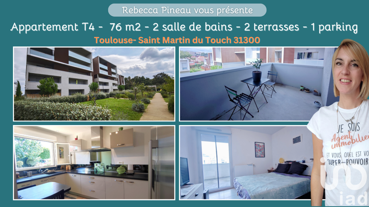 appartement 4 pièces 76 m2 à vendre à Toulouse (31300)