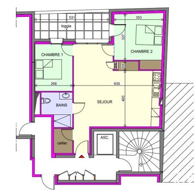 Appartement 3 pièces 215000 €