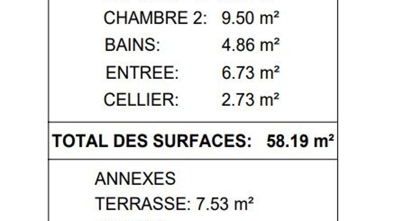 appartement 3 pièces 58 m2 à vendre à Feurs (42110)