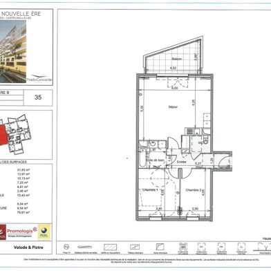 Appartement 70 m²