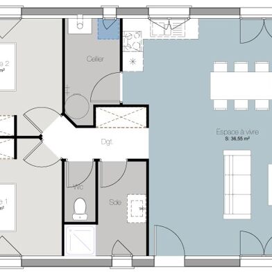 Maison à construire 3 pièces 72 m²