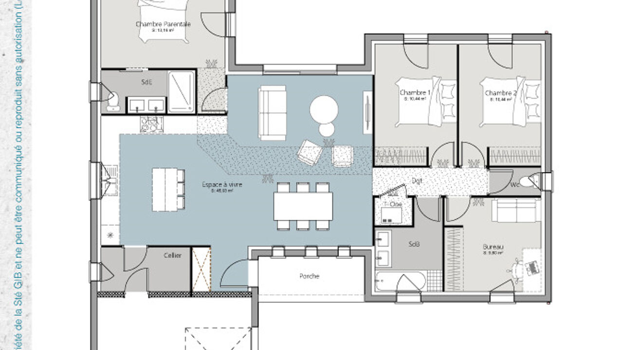 maison 115 m2 à construire à Mios (33380)