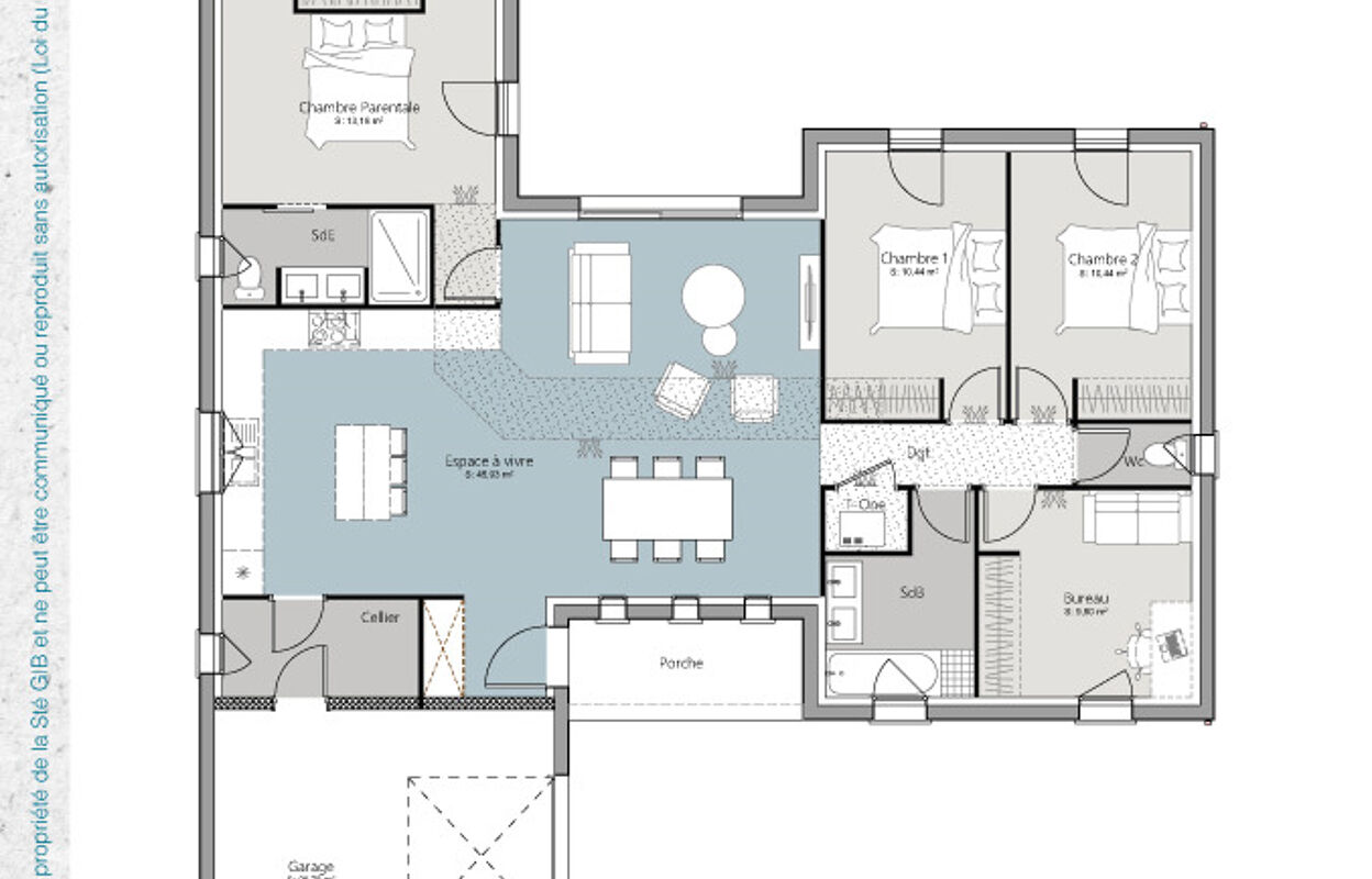 maison 115 m2 à construire à Mios (33380)