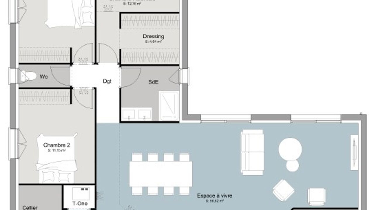 maison 130 m2 à construire à Mios (33380)