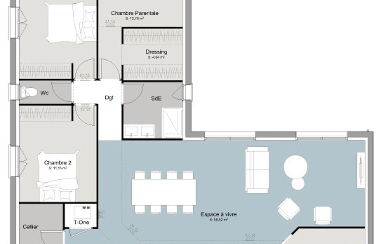 maison 130 m2 à construire à Mios (33380)