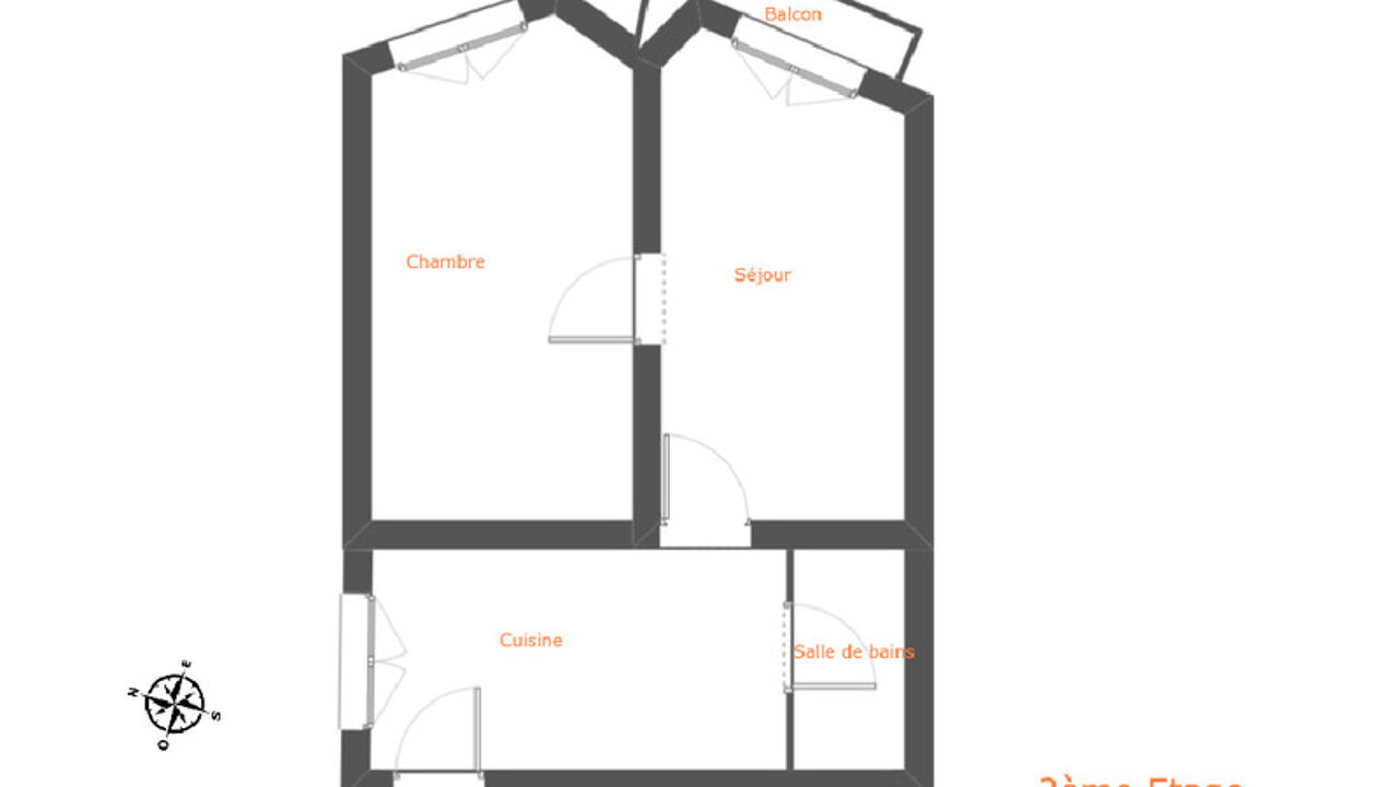 appartement 2 pièces 35 m2 à vendre à Grenoble (38000)