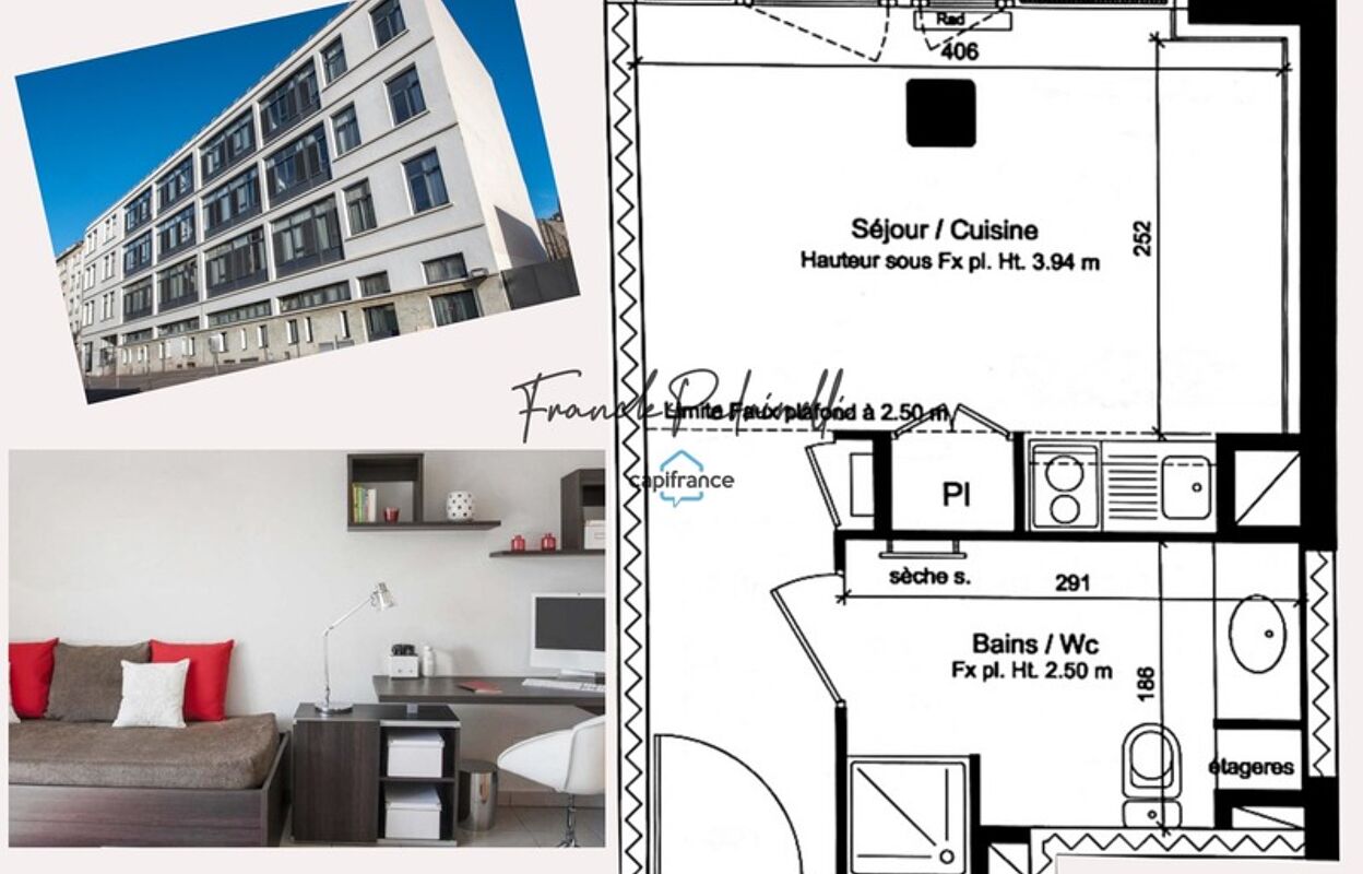 appartement 1 pièces 21 m2 à vendre à Lyon 7 (69007)