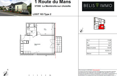 vente appartement 190 000 € à proximité de Beaumont-la-Ronce (37360)