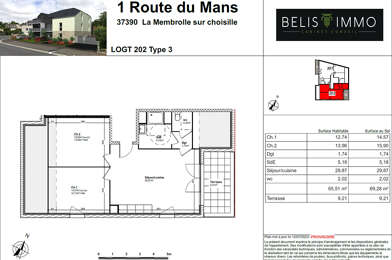 Appartement 3 pièces 267500 €