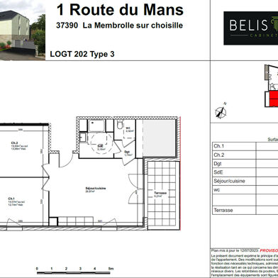 Appartement 3 pièces 267500 €