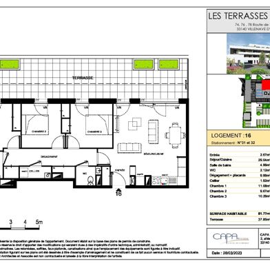 Appartement 4 pièces 81 m²