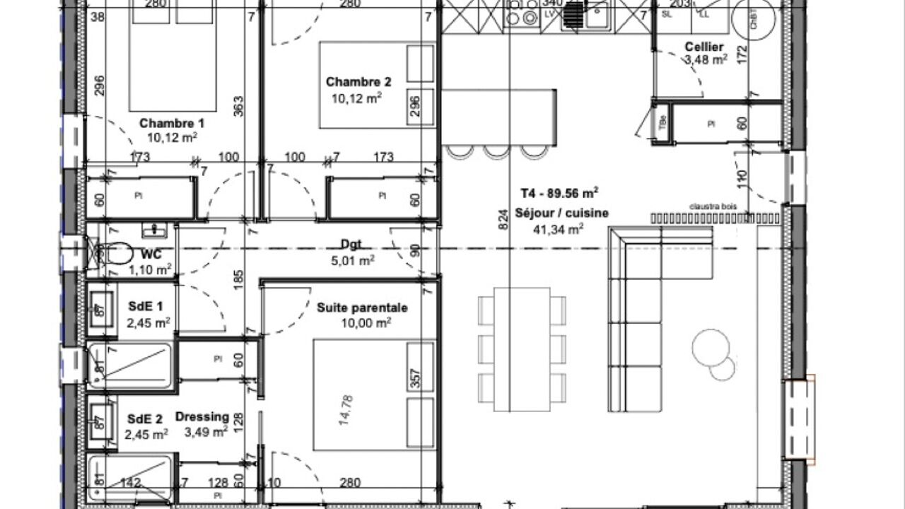 maison 4 pièces 89 m2 à vendre à Seignosse (40510)