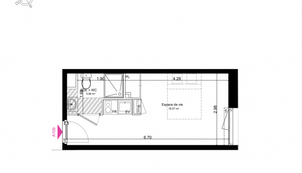 Appartement 1 pièces  à vendre Niort 79000