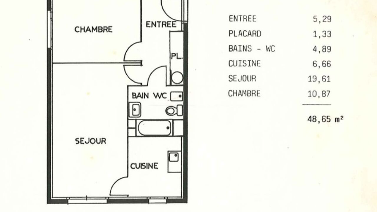 appartement 2 pièces 48 m2 à vendre à Pau (64000)