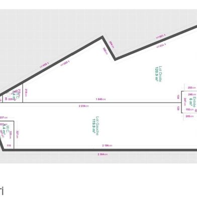 Commerce 2 pièces 121 m²