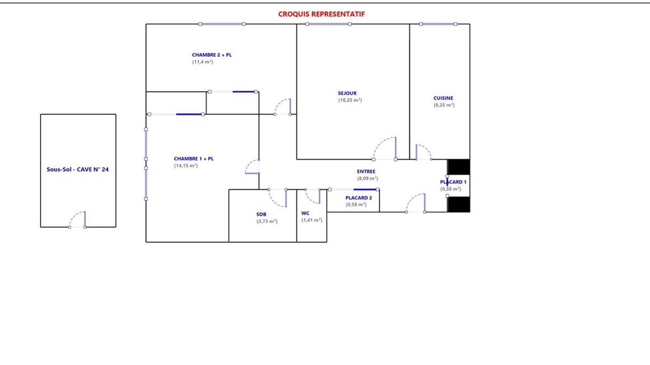 appartement 3 pièces 66 m2 à vendre à Boissy-Saint-Léger (94470)