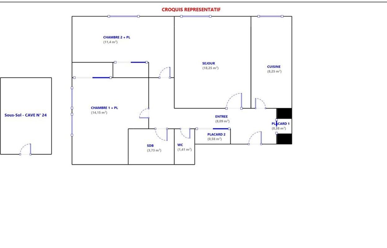 appartement 3 pièces 66 m2 à vendre à Boissy-Saint-Léger (94470)