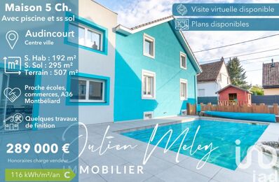 vente maison 289 000 € à proximité de Dung (25550)