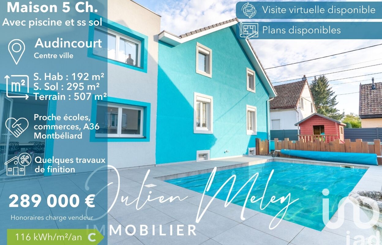 maison 8 pièces 192 m2 à vendre à Audincourt (25400)