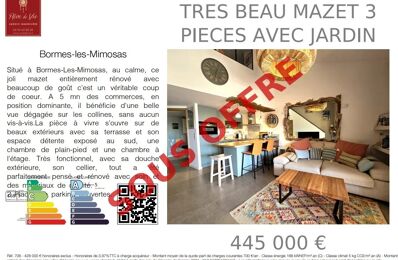 vente maison 445 000 € à proximité de Le Lavandou (83980)