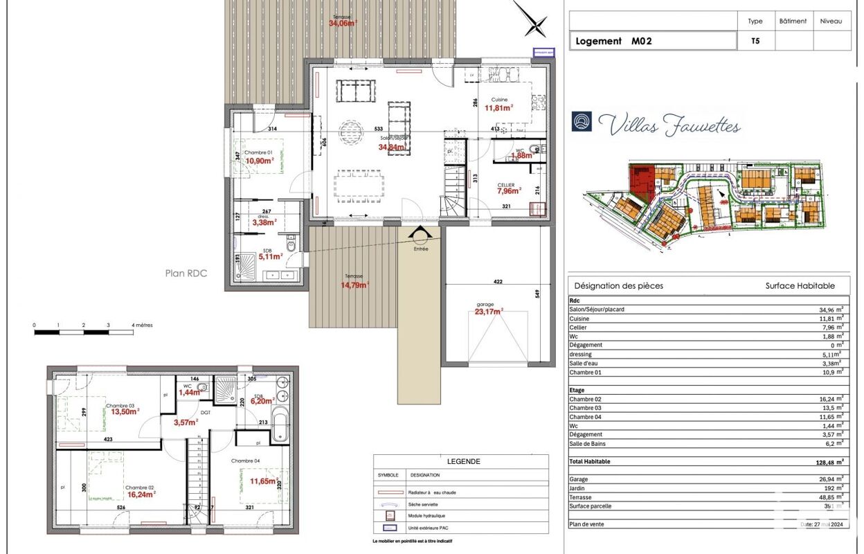 maison 7 pièces 128 m2 à vendre à La Bernerie-en-Retz (44760)