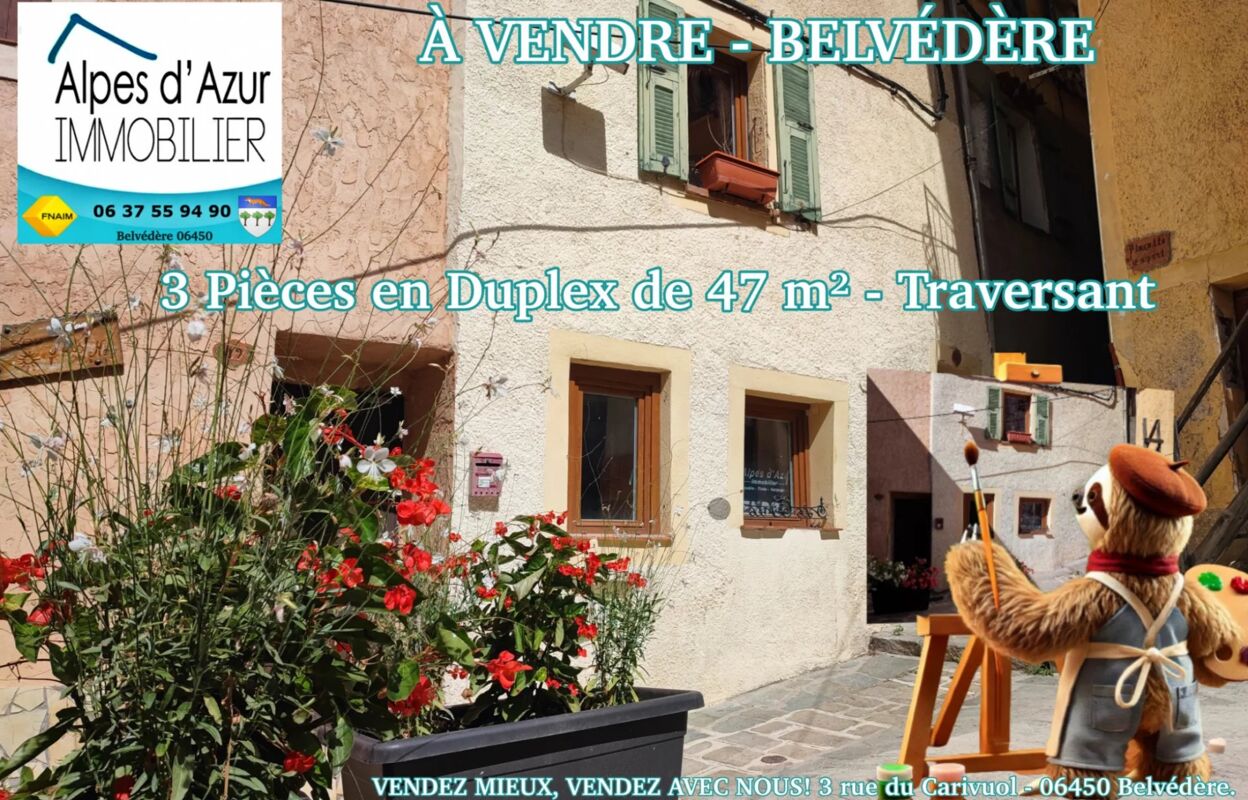 appartement 3 pièces 45 m2 à vendre à Belvédère (06450)