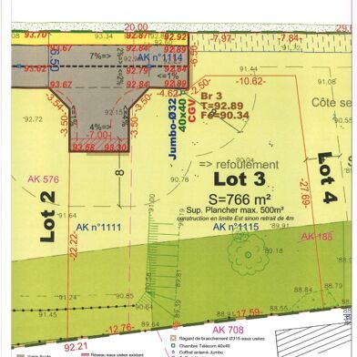 Terrain 766 m²