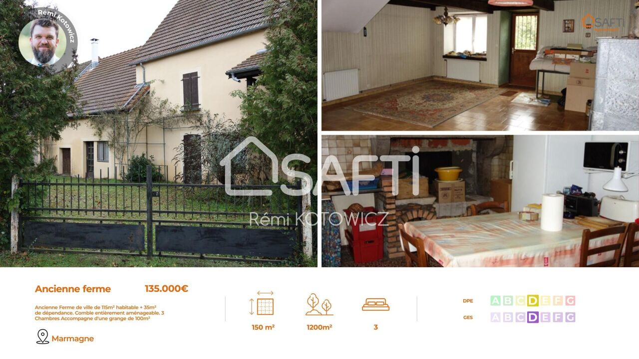 maison 7 pièces 150 m2 à vendre à Marmagne (71710)