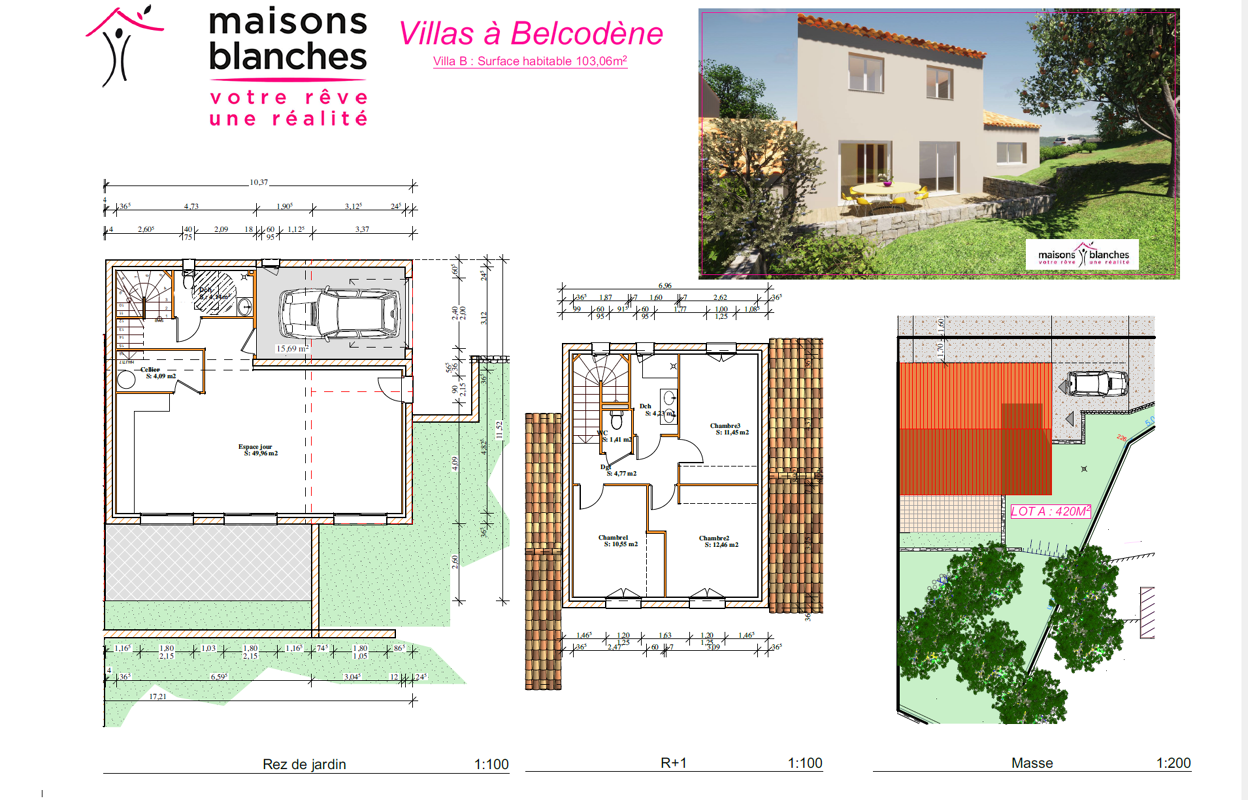 maison 103 m2 à construire à Belcodène (13720)