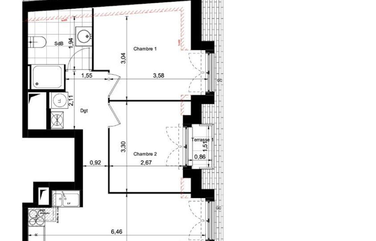 appartement 3 pièces 58 m2 à vendre à Combs-la-Ville (77380)